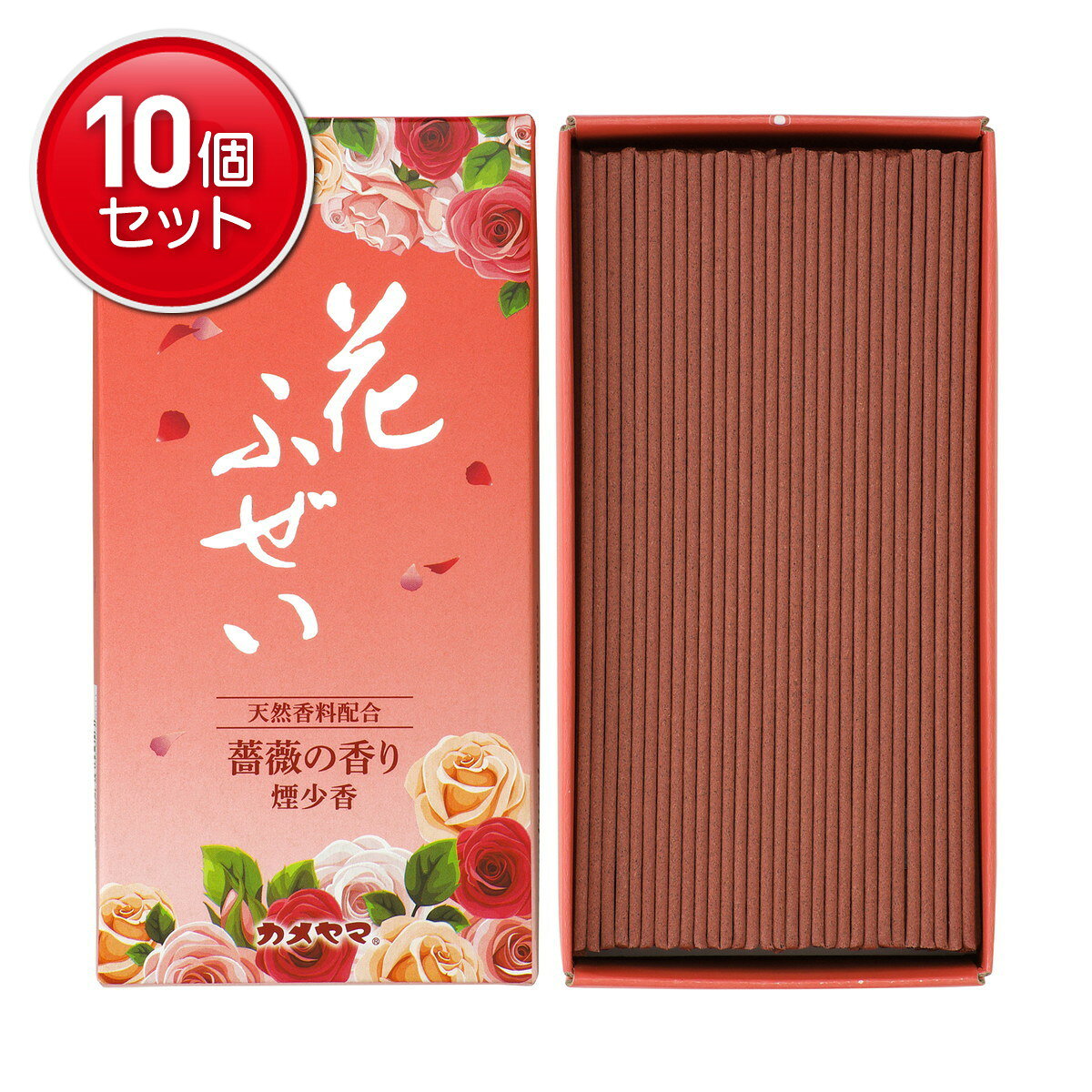 商品名：カメヤマ 花ふぜい 薔薇の香り 煙少香 100g お線香内容量：100gJANコード：4901435218045発売元、製造元、輸入元又は販売元：カメヤマ原産国：マレーシア商品番号：101-4901435218045商品説明数種のローズの香りをブレンドしやわらかで優美な好調に仕上げました朝露をまとったバラのような清らかな香りです。天然香料配合燃焼時間：約25分使用方法お線香の先端にゆっくりと点火して下さい。灰の中にお線香の火種が残っていないことを必ず確認の上使用して下さい。広告文責：アットライフ株式会社TEL 050-3196-1510 ※商品パッケージは変更の場合あり。メーカー欠品または完売の際、キャンセルをお願いすることがあります。ご了承ください。