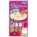 【送料込・まとめ買い×6点セット】いなば チャオ CIAO ちゅ~る 11歳からのとりささみ 4本入