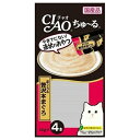 【送料込・まとめ買い×6点セット】いなば チャオ CIAO ちゅーる まぐろ&贅沢本まぐろ 14g*4本入