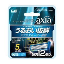 【送料込・まとめ買い×6】貝印 GA0068 axia 替刃 12個入 ×6点セット　5枚刃カミソリ（4901331002656）