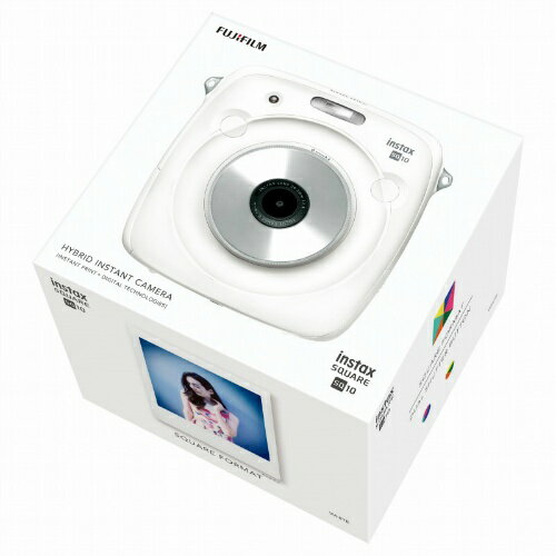 【送料無料・まとめ買い×3個セット】富士フィルム INSTAX SQUARE SQ10 ホワイト 1個入