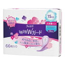 【送料込・まとめ買い×3点セット】P&G ウィスパー 1枚2役Wガード おりもの&水分ケア パンティライナー 19cm 15cc 66枚入り 大容量パック