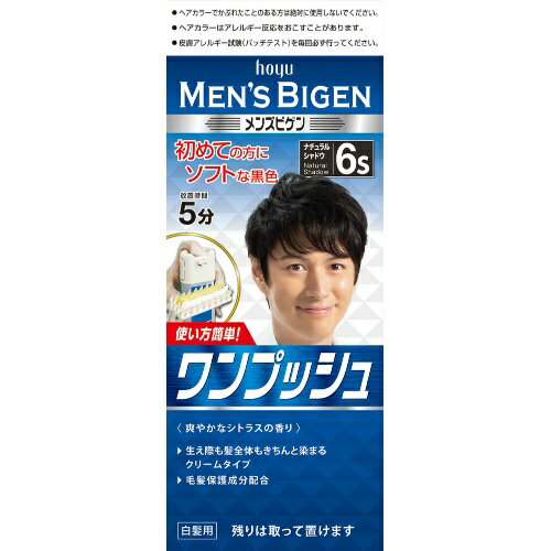 【送料込・まとめ買い×5点セット】ホーユー メンズビゲン ワンプッシュ 6S ナチュラルシャドウ 1個入 2