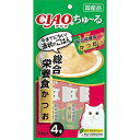 商品名：ちゅ〜る　総合栄養食　かつお内容量：4本JANコード：4901133719066発売元、製造元、輸入元又は販売元：いなば原産国：日本商品番号：101-c001-85367ブランド：CIAO　ちゅ〜る今までにない液状のおやつお魚とお肉がベースのペーストタイプ。使用方法：おやつとしてお与えください。広告文責：アットライフ株式会社TEL 050-3196-1510 ※商品パッケージは変更の場合あり。メーカー欠品または完売の際、キャンセルをお願いすることがあります。ご了承ください。