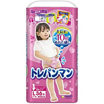 【P20倍★送料込 ×20点セット】ユニ・チャーム　トレパンマン 女の子用 Lサイズ 36枚入り（トレーニング用　こども用　紙おむつ） ( 4903111186358 )　※ポイント最大20倍対象