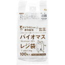 【送料込・まとめ買い×10点セット】ハウスホールドジャパン TU35 バイオマス配合 25% レジ袋 35号 白 100枚入