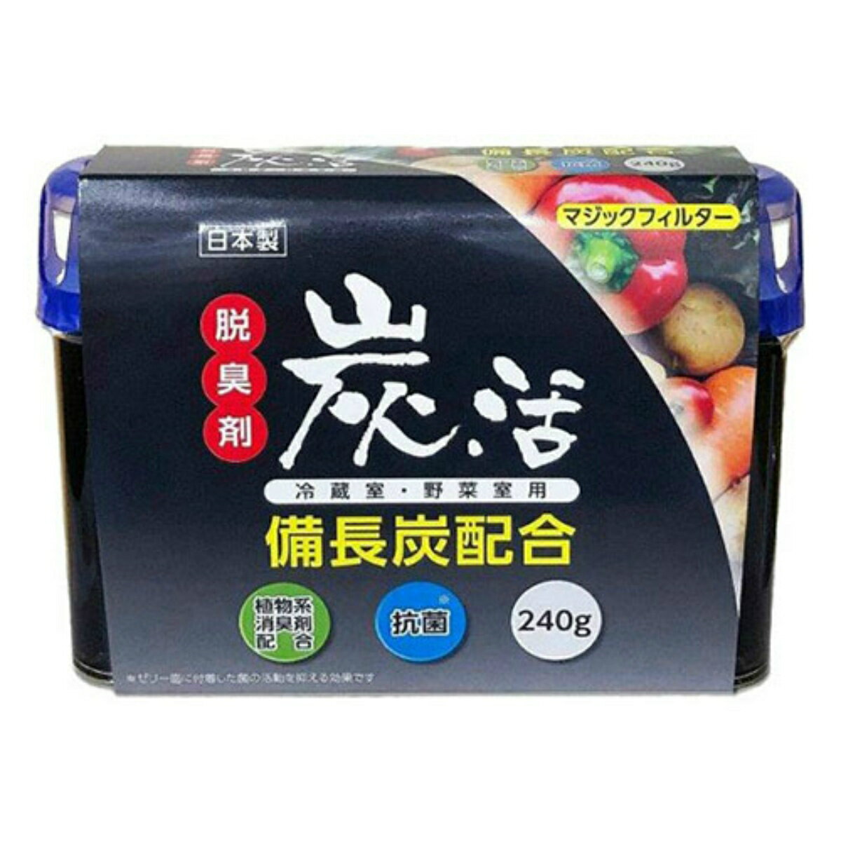 【P12倍★送料込 ×12点セット】ライオン マジックフィルター 炭活 冷蔵庫・野菜室用 脱臭剤 240g　※ポイント最大12倍対象