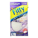 【夜の市★合算2千円超で送料無料対象】フィッティ シルキータッチ 耳ゴムふわり ホワイト 7枚入 やや大きめサイズ 個包装マスク(4901957215300)