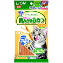 【送料込・まとめ買い×48点セット】LION ペットキッス ネコちゃんの歯みがきおやつ チキン味 スティック 7本入