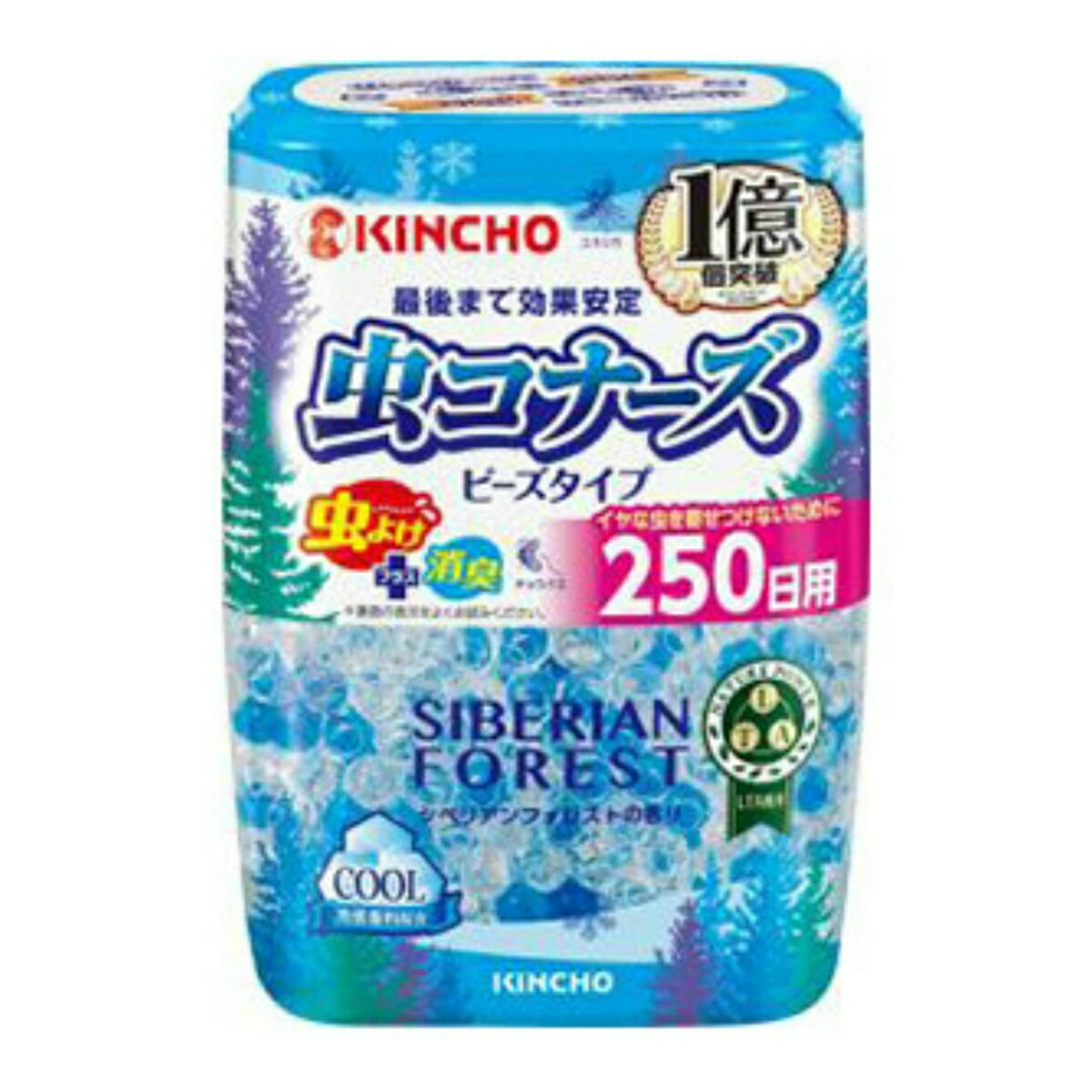 【令和・早い者勝ちセール】大日本除虫菊 金鳥 虫コナーズ ビーズタイプ シベリアンフォレストの香り 250日 360g