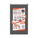 【最大半額!令和セール】ハウスホールドジャパン GI72 再生原料入 エコマーク ポリ袋 70L 黒 10枚入