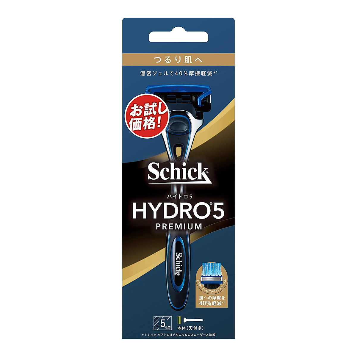 商品名：シック Schick ハイドロ5 プレミアム つるり肌へ 本体 (刃付き)内容量：本体 (刃付き)JANコード：4891228310691発売元、製造元、輸入元又は販売元：シック原産国：中華人民共和国商品番号：101-23963商品説明肌を守りながら剃る、スキンケアシェービングのハイドロシリーズ。ハイドロ5プレミアム　つるり肌へ　ホルダーをお求めやすいお試し価格でご提供。広告文責：アットライフ株式会社TEL 050-3196-1510 ※商品パッケージは変更の場合あり。メーカー欠品または完売の際、キャンセルをお願いすることがあります。ご了承ください。