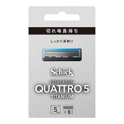 【送料込・まとめ買い×96点セット】シック Schick クアトロ5 チタニウム 替刃(8コ入)