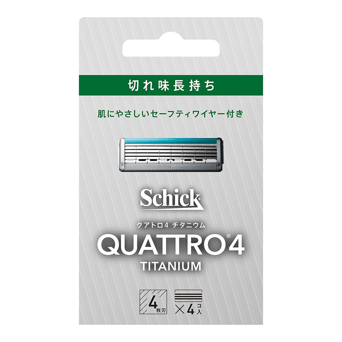 【送料込・まとめ買い×96点セット】シック Schick クアトロ4 チタニウム 替刃(4コ入)