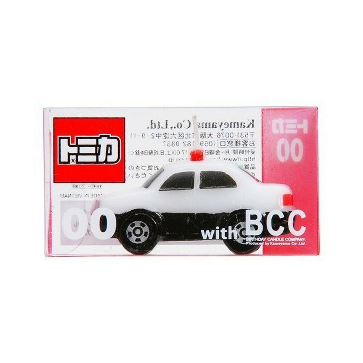 【送料込・まとめ買い×4点セット】カメヤマ トミカ キャンドル パトカー