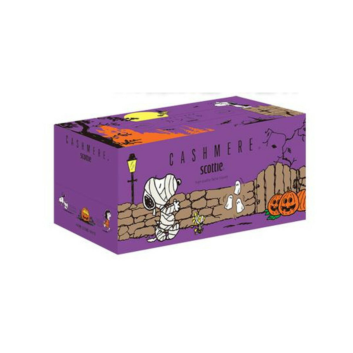 【数量限定】日本製紙クレシア スコッティ カシミヤ スヌーピー ハロウィン デザイン 440枚(220組)（4901750443030）※パッケージ変更の場合ありのサムネイル