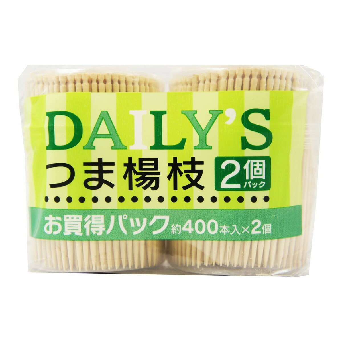 【送料込・まとめ買い×6点セット】大和物産 デイリーズ つま楊枝 約400本×2個