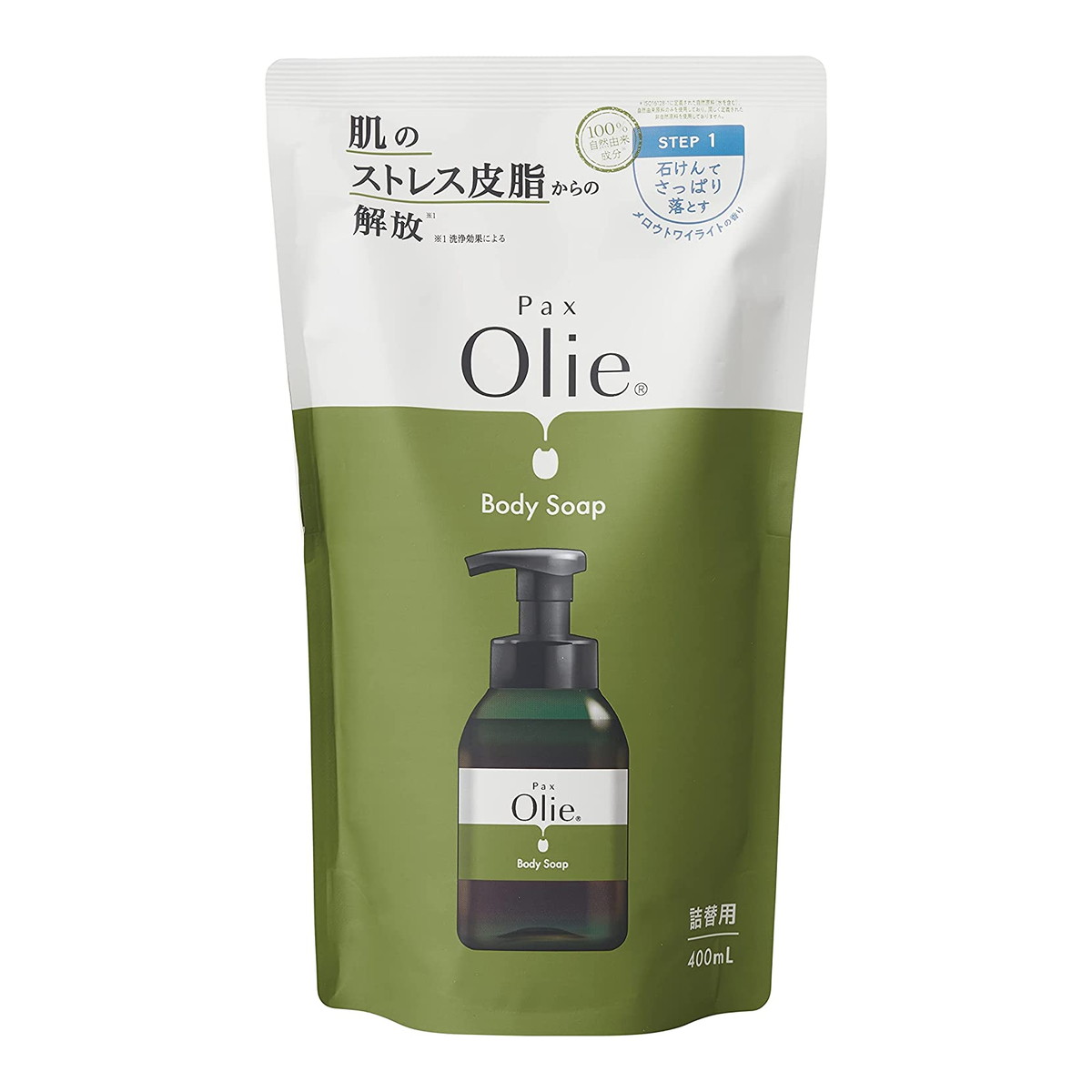 【送料込・まとめ買い×12点セット】太陽油脂 Pax Olie パックス オリー ボディーソープ 詰替用 400ml (4904735057819)