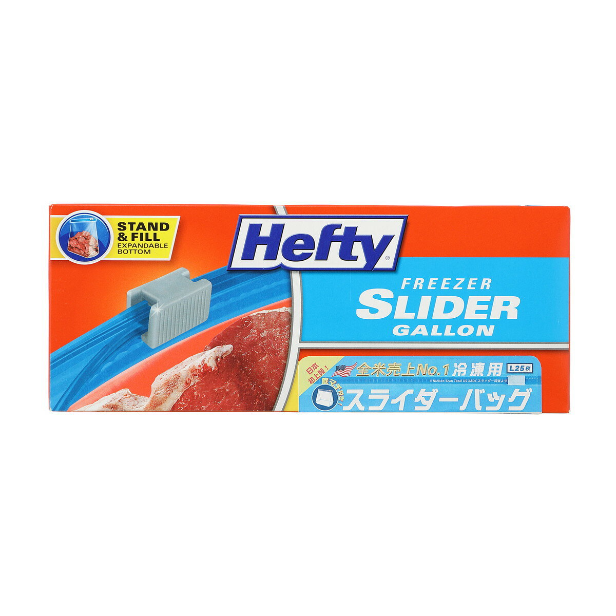 【送料込・まとめ買い×10点セット】東洋アルミ Hefty ヘフティ　スライダーバッグ Lサイズ 25枚入 冷凍解凍用（0013700824258）