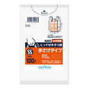 【夜の市★合算2千円超で送料無料対象】日本サニパック YF16 とって付きポリ袋エンボス 白半透明 SSサイズ 100枚入 0.010mm