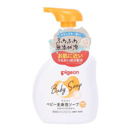 【送料込・まとめ買い×8点セット】ピジョン ベビー全身泡ソープ しっとり 500ml