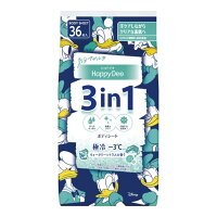 マンダム ハッピーデオ 3in1 ボディシート 36枚入　極冷 -3℃ ウォータリーシトラスの香り (4902806118223)