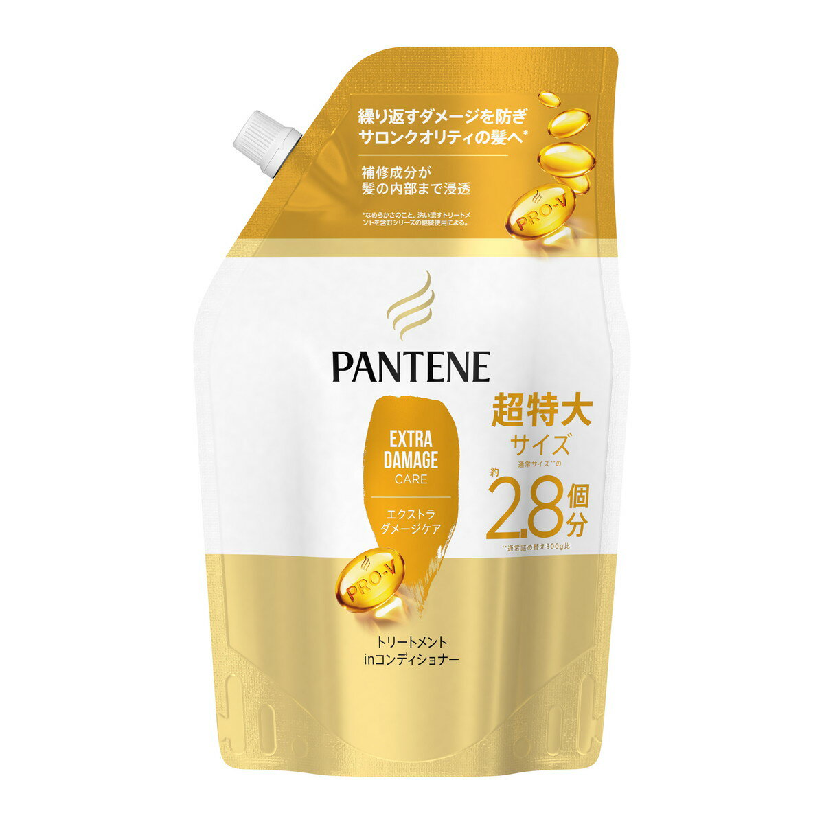 【送料込・まとめ買い×2点セット】P&G パンテーン エクストラダメージケア トリートメントinコンディショナー つめかえ用 超特大サイズ 860g