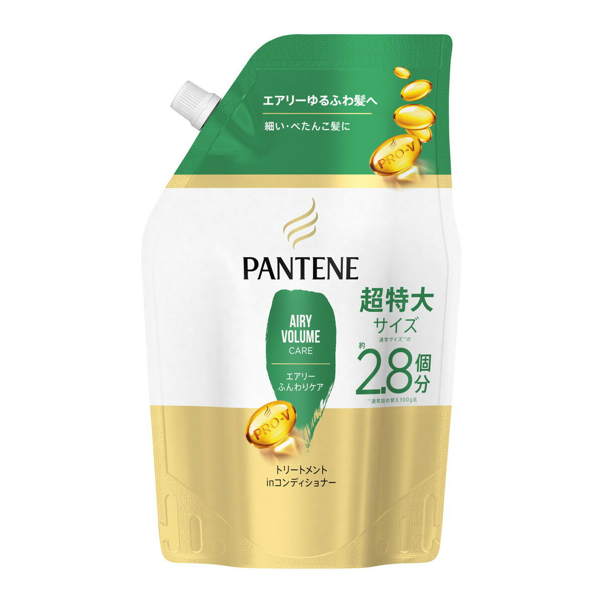 【送料込・まとめ買い×2点セット】P&G パンテーン エアリーふんわりケア トリートメントinコンディショナー つめかえ用 超特大サイズ 860g