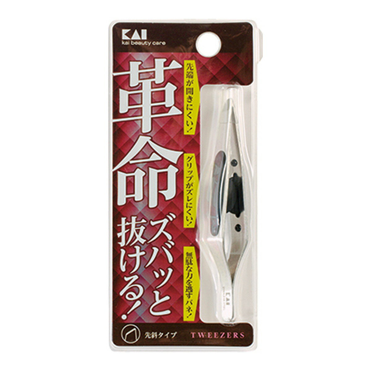 【夜の市★合算2千円超で送料無料対象】貝印 KQ3096 キャッチャー 毛抜き ツイーザー 先斜