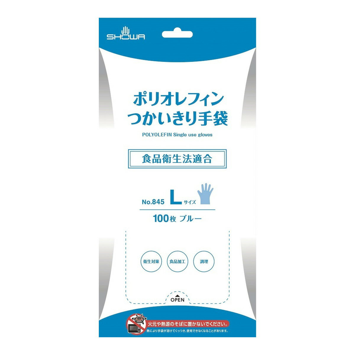 ショーワグローブ ポリオレフィン つかいきり手袋 L 100枚入