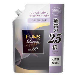 【送料込・まとめ買い×5個セット】第一石鹸 FUNS ファンス ラグジュアリー 柔軟剤 No89 大容量 つめかえ用 1200ml