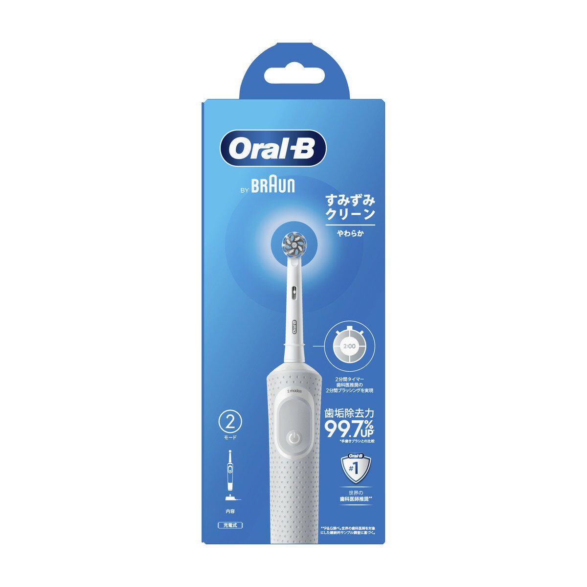 【送料込・まとめ買い×8点セット】P&G オーラルB D100 すみずみクリーン やわらか 電動歯ブラシ 本体