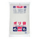 【夜の市★合算2千円超で送料無料対象】ジャパックス JNL591 ポリ袋 45L 半透明 10枚入
