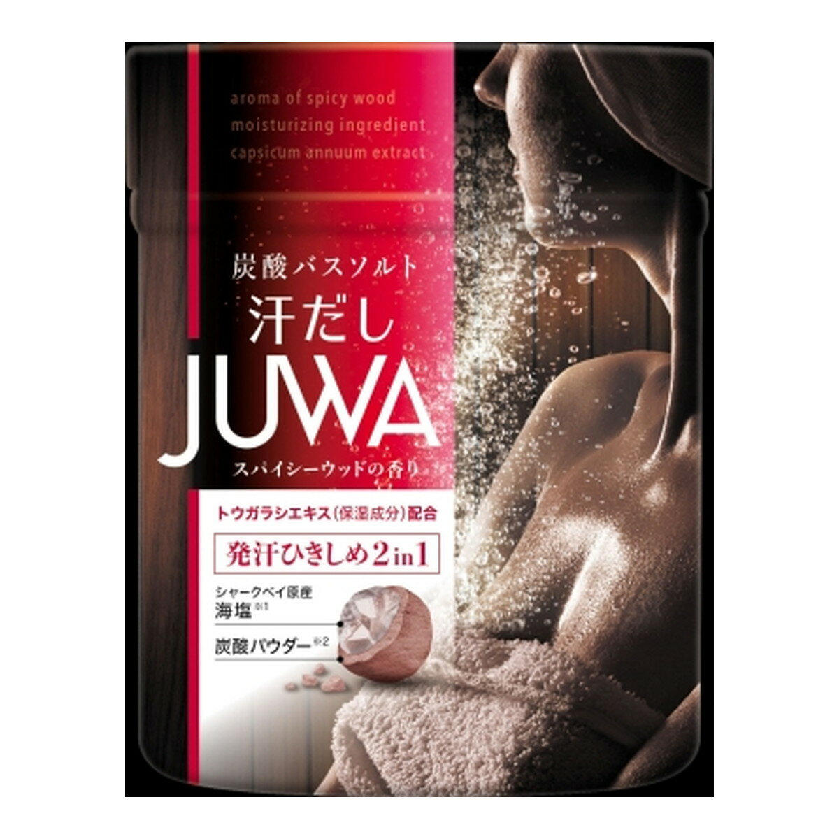 【令和・早い者勝ちセール】白元アース 汗だしJUWA スパイシーウッドの香り 500g 炭酸バスソルト