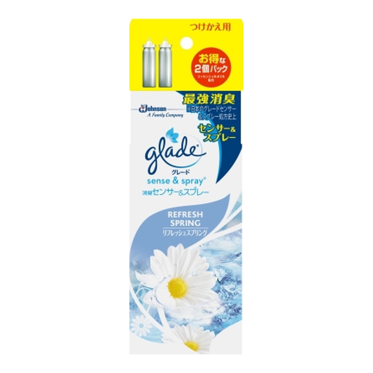 ジョンソン グレード 消臭センサー&スプレー リフレッシュスプリング つけかえ用 18ml×2個パック 最強消臭のサムネイル