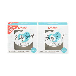 【送料込・まとめ買い×2点セット】ピジョン Pigeon ベビーソープ 90g×2個入 ベビー 全身用せっけん