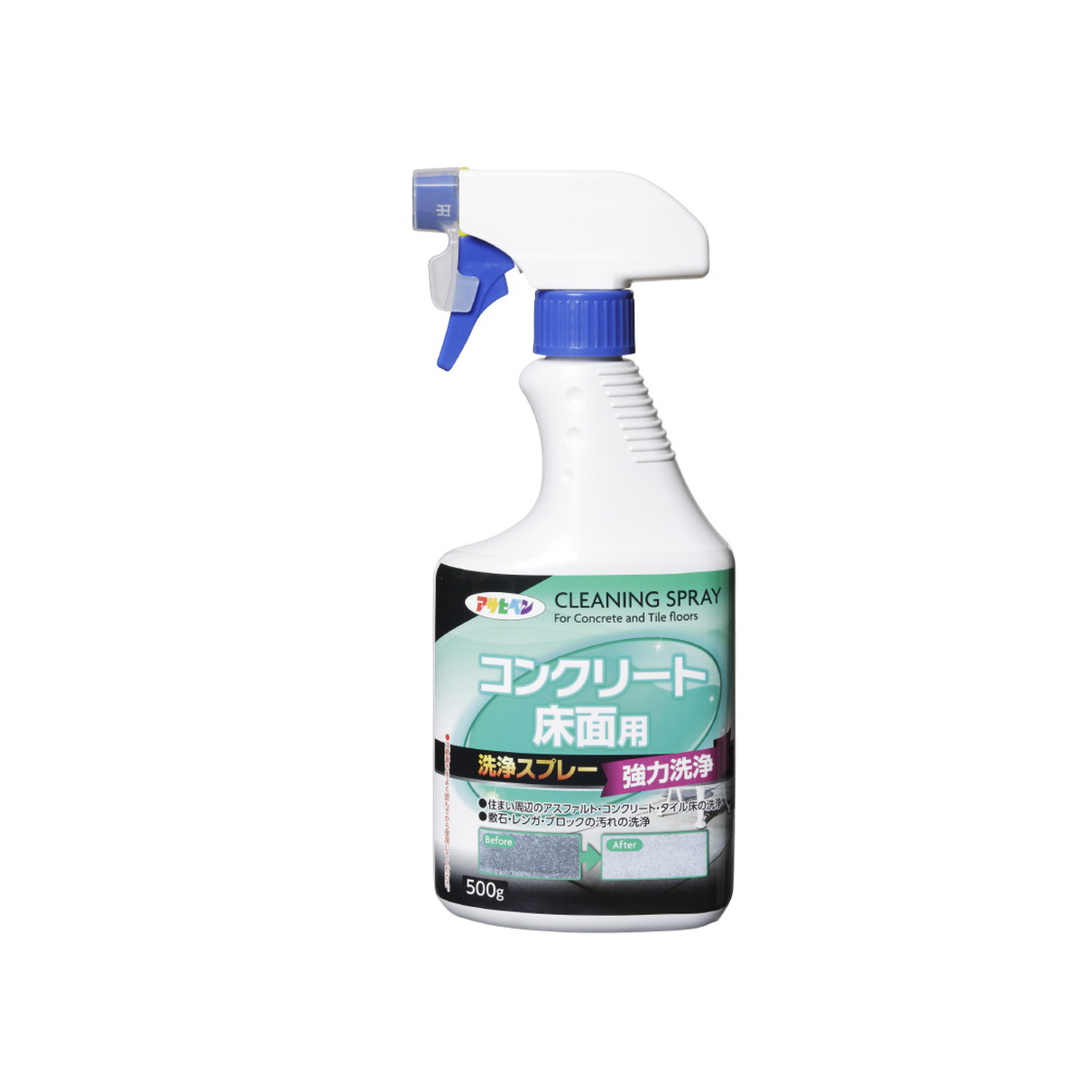 【送料込・まとめ買い×4点セット】アサヒペン コンクリート床面用 洗浄スプレー 泡洗浄 500g