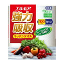 【送料込・まとめ買い×8点セット】カミ商事 エルモア 強力吸収 キッチンタオル 2ロール入り 2枚重ね