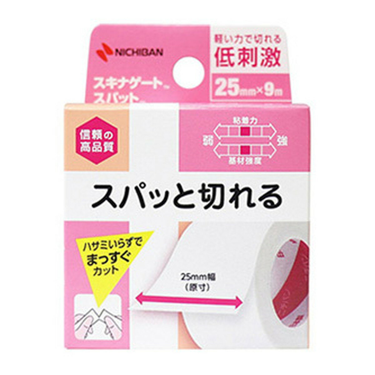 【送料込・まとめ買い×2点セット】ニチバン スキナゲートスパット 1巻 25mm×9m