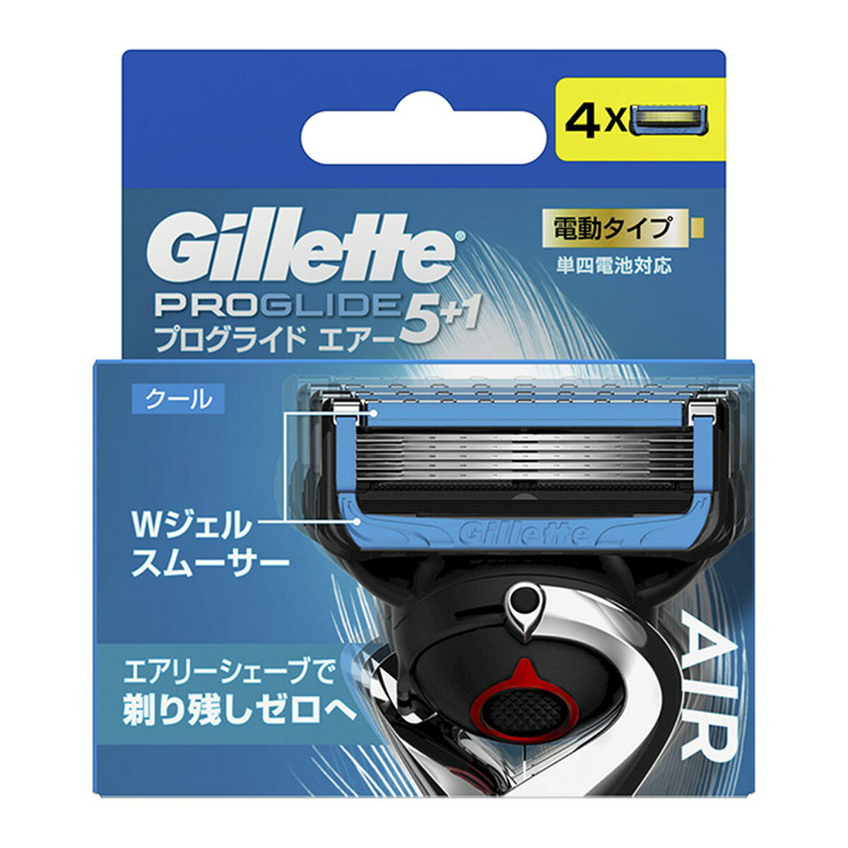 【送料込・まとめ買い×6点セット】P&G ジレット プログライドエアー 電動 替刃 4B