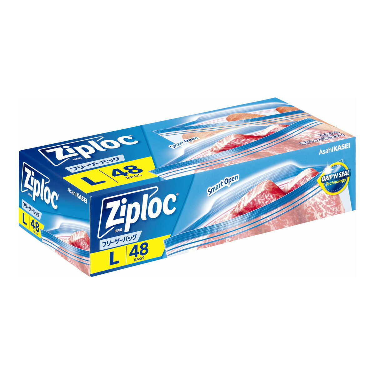 【令和・早い者勝ちセール】旭化成 Ziploc ジップロック フリーザーバッグ L 48枚入