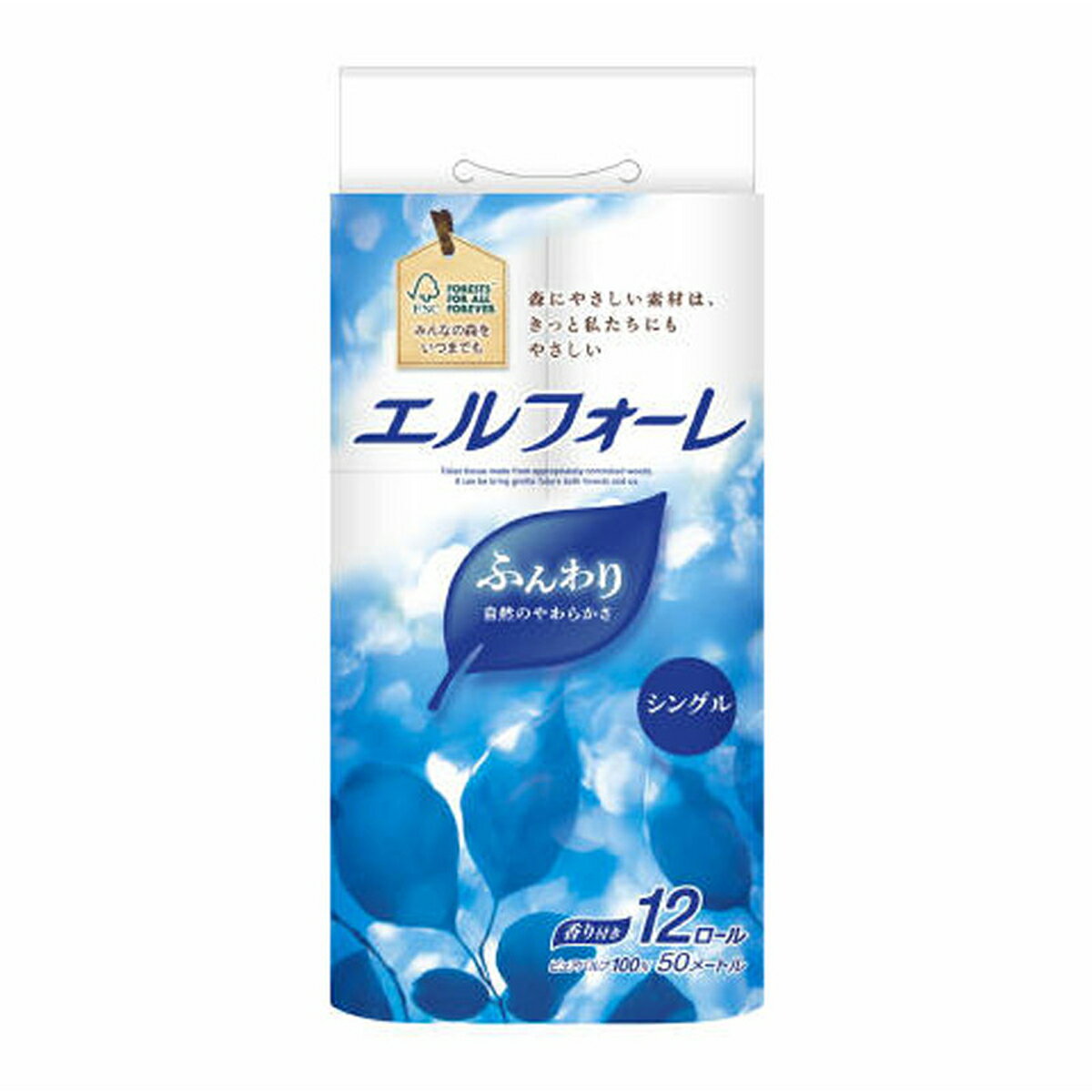 【送料込・まとめ買い×6個セット】大王製紙 エルフォーレ トイレットティシュー12ロール シングル トイレットペーパー