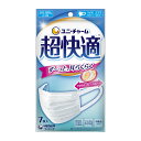 【送料込・まとめ買い×6点セット】ユニ・チャーム 超快適マスク プリーツタイプ ふつう 7枚入 ホワイト