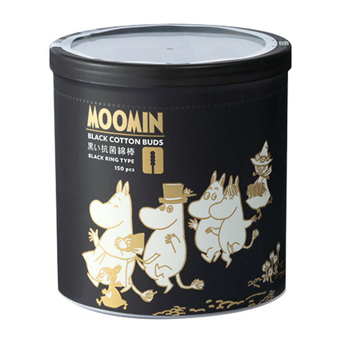 山洋 MOOMIN 黒い 抗菌 綿棒 150本