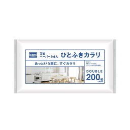 【送料込・まとめ買い×10個セット】丸住製紙 エミナス 万能ペーパーふきん ひとふきカラリ 200組(2枚重ね)