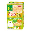 【夜の市★合算2千円超で送料無料対象】いなばペットフード チャオ CIAO クリームスープ クリームスープバラエティ 40g×8袋 キャットフード