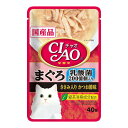 【夜の市★合算2千円超で送料無料対象】いなばペットフード CIAO チャオ パウチ 乳酸菌入り まぐろ ささみ入り かつお節味 40g