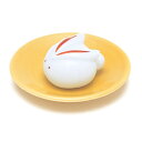 【送料込・まとめ買い×10個セット】日本香堂 有田焼 香立 丸うさぎ 赤