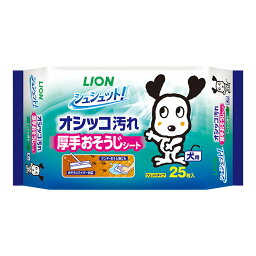 【送料込・まとめ買い×10個セット】ライオンペット シュシュット! 厚手おそうじシート 犬用 25枚入