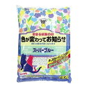 【送料込・まとめ買い×6個セット】スーパーキャット スーパーブルー 6.5L 固まる紙製の猫砂